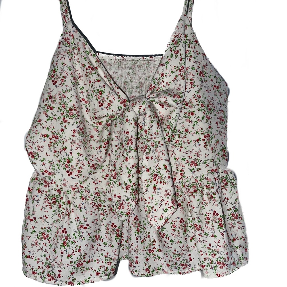 FLORAL CROPPED TANK TOP